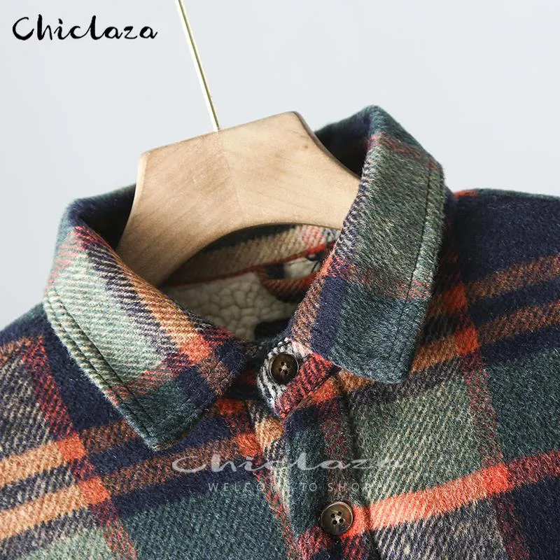 Xituodai Plaid Jacket Men's Autumn Winter Casual Fleece Warm Slim Fit Shirt Coats Male