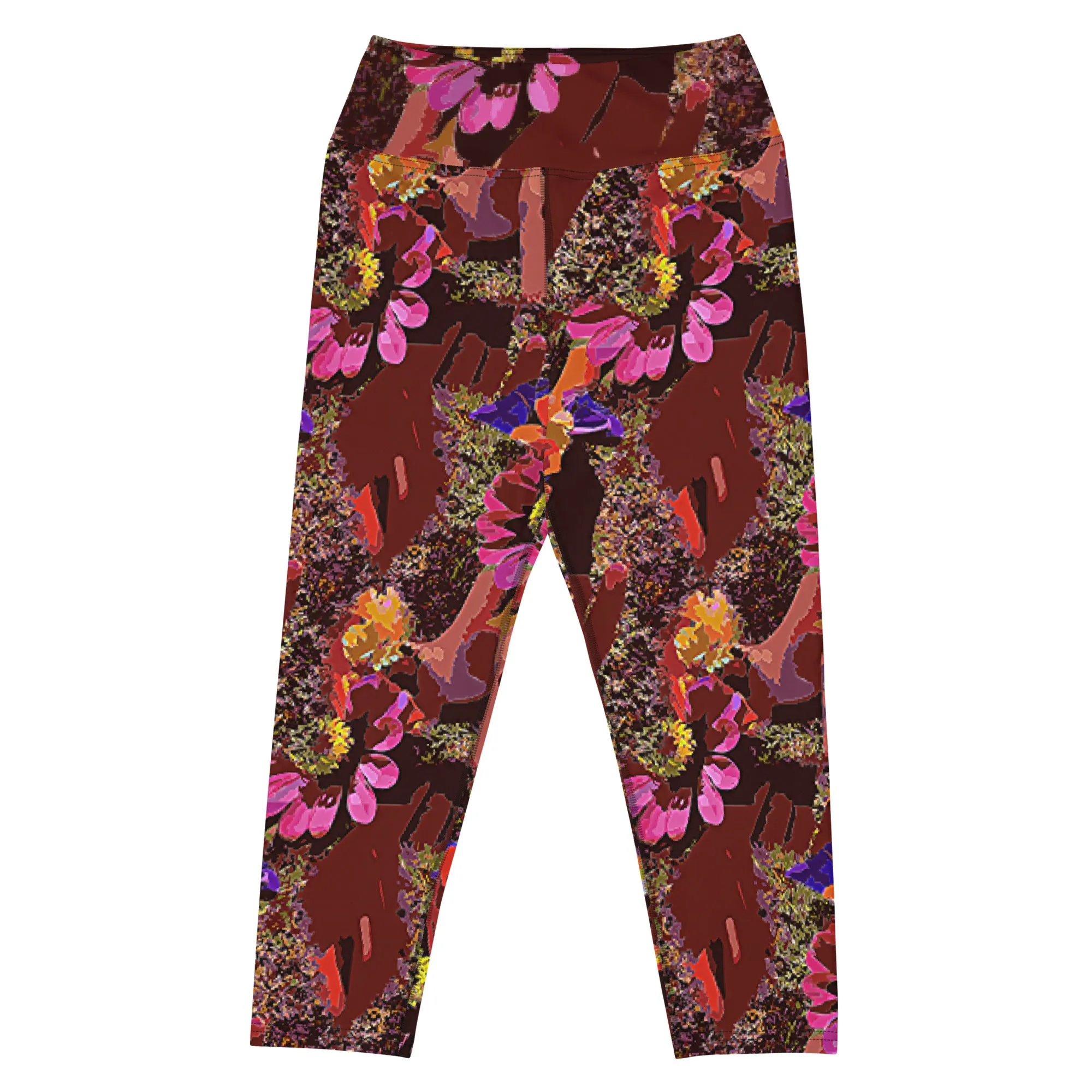 Yoga Capri Leggings Handful of Flowers