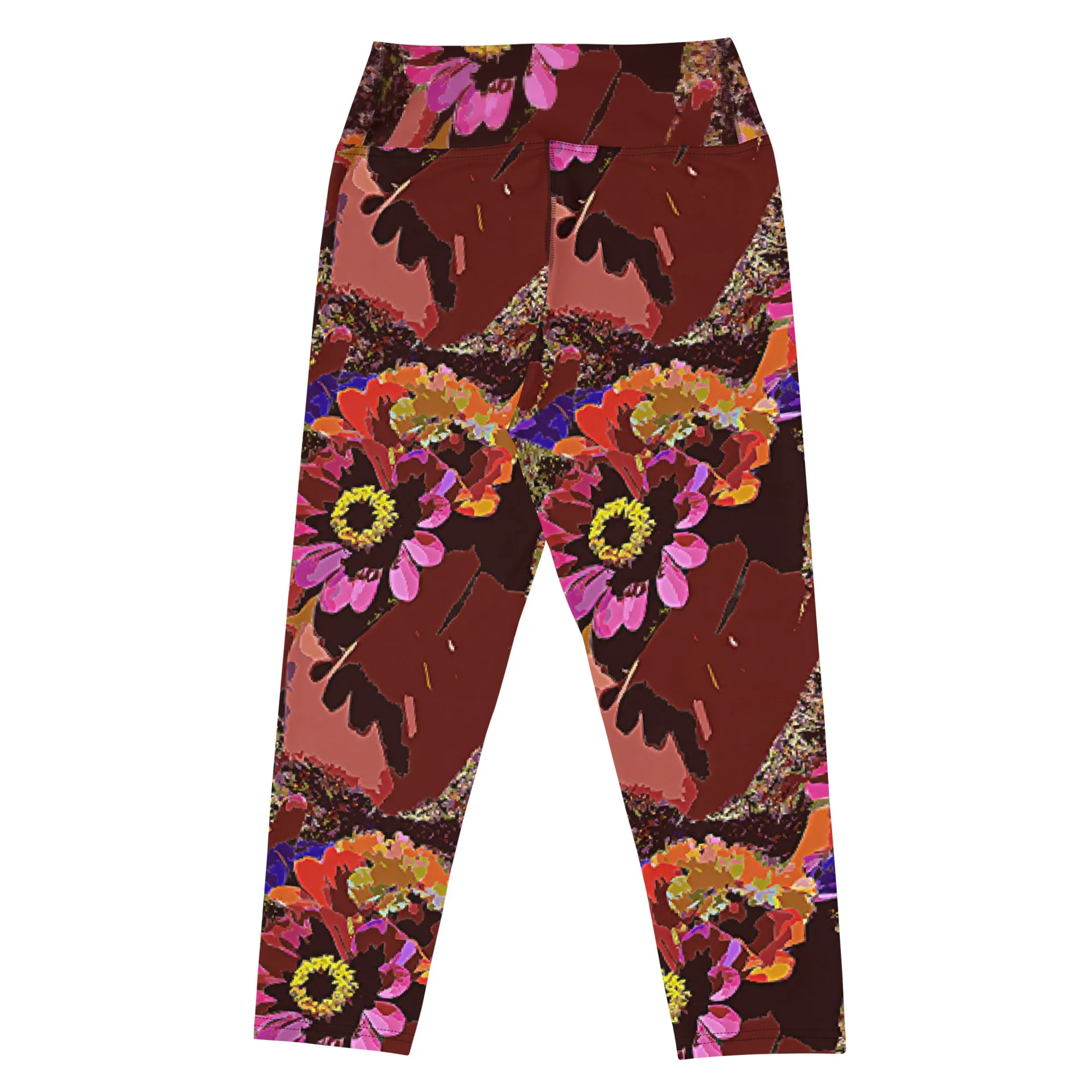 Yoga Capri Leggings Handful of Flowers